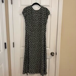 NWT Loft Green Dress with abstract pattern